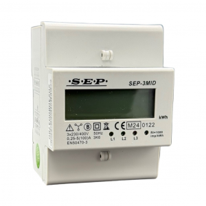SEP XBS kWh-meter 3f direct 100A + puls MID (4 mod)