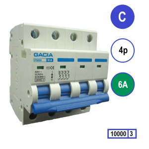 GACIA PB8H-4C06 inst. 4p C6 10kA