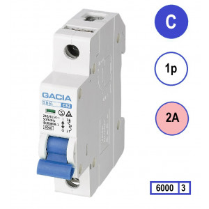 GACIA SB6L-1C02 inst. 1p C2 6kA
