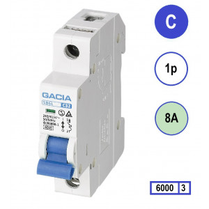 GACIA SB6L-1C08 inst. 1p C8 6kA