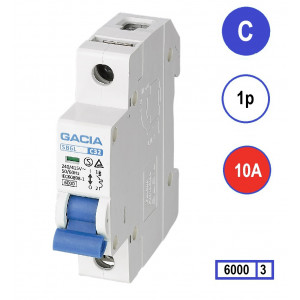 GACIA SB6L-1C10 inst. 1p C10 6kA