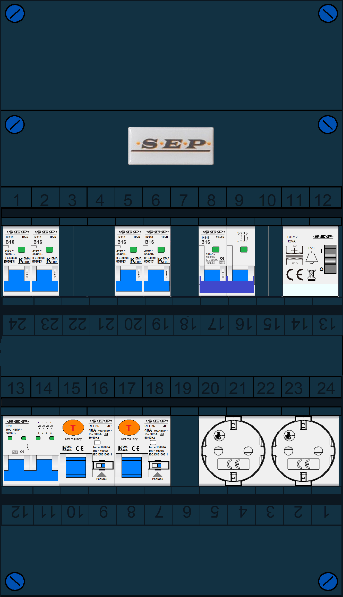Schotman Elektro B.V. - SEP NOVA - 2x ALS 4p, 4x INS, 1x kookgroep, 1x beltrafo, 2x contactdoos
