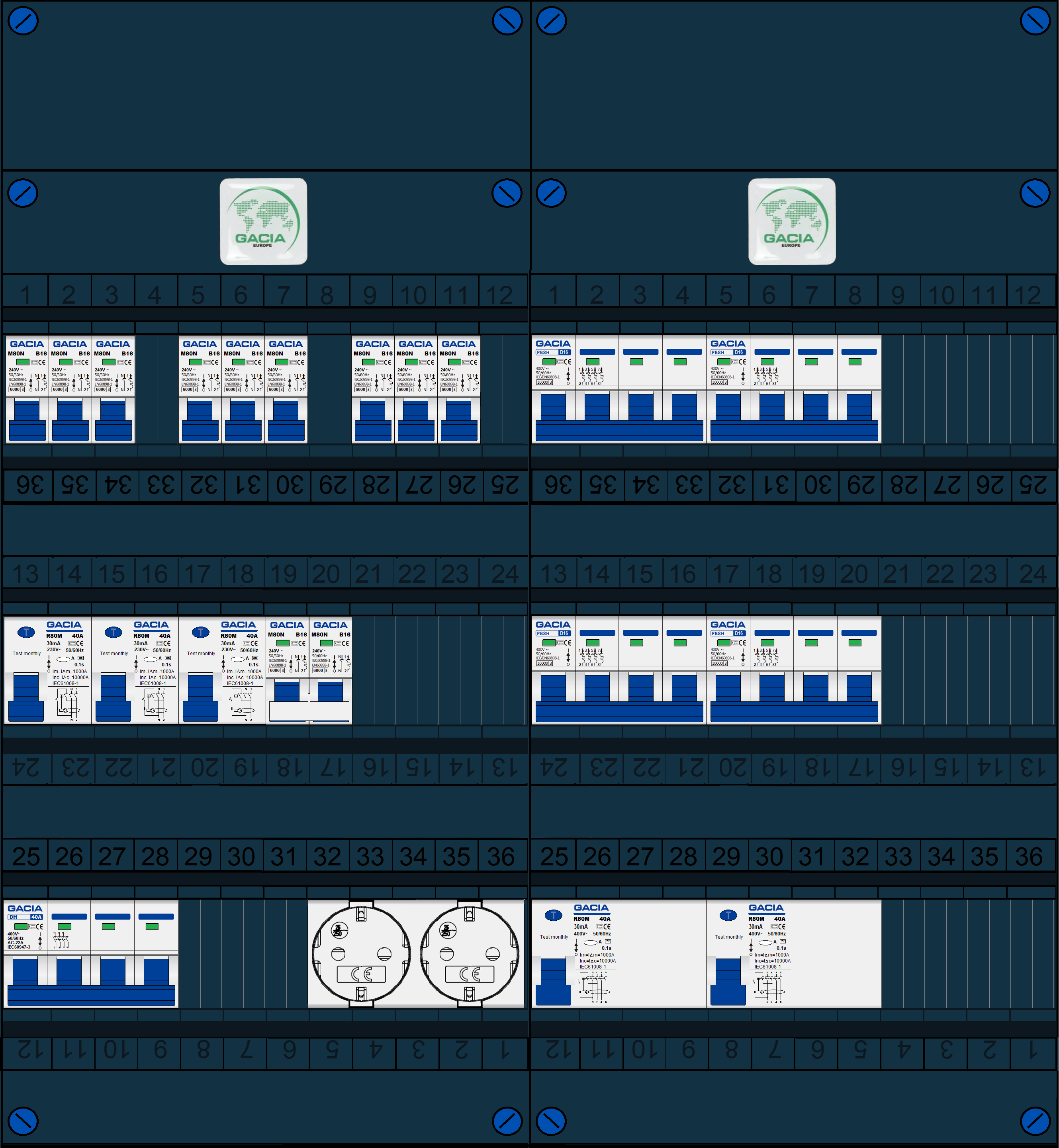 Schotman Elektro B.V. – GACIA GACK –3x ALS 2p, 2x ALS 4p, 9x INS, 4x INS 4p, kookgroep, 2x contactdoos