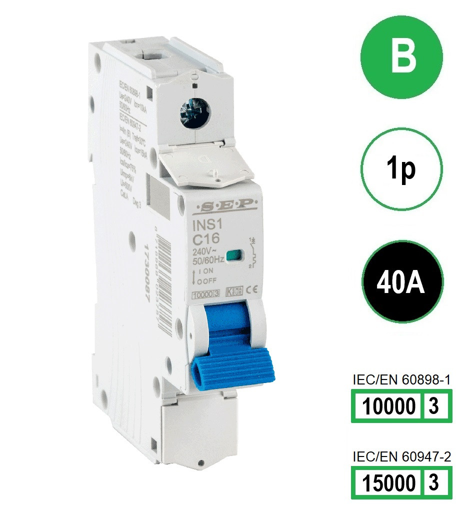 Schotman Elektro B.V. - SEP INS1-1B40 - 10/15kA