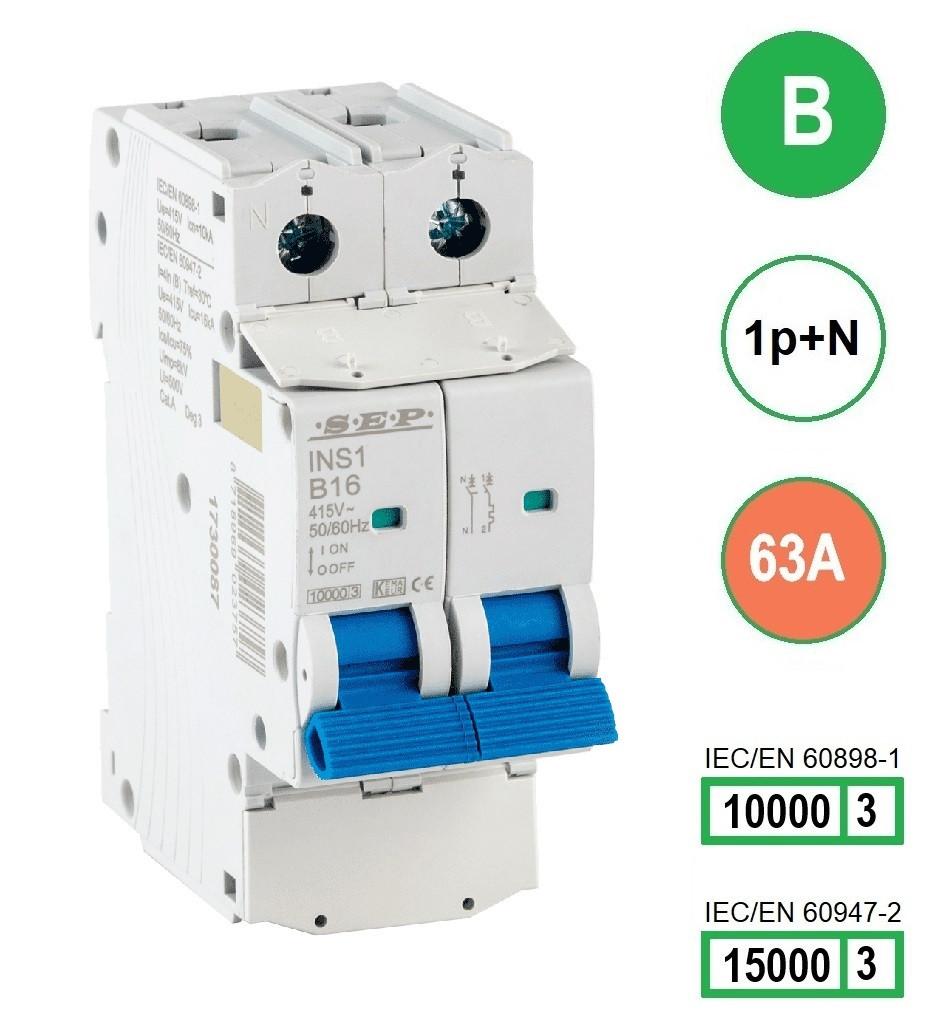 Schotman Elektro B.V. - SEP INS1-1NB63 - 10/15kA