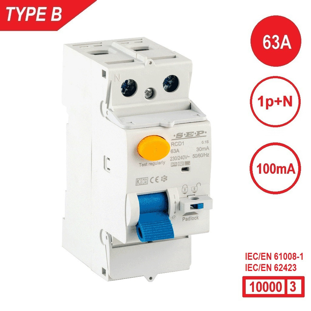 Schotman Elektro B.V. - SEP RCD1-2B-06310 - aardlekschakelaar 2p