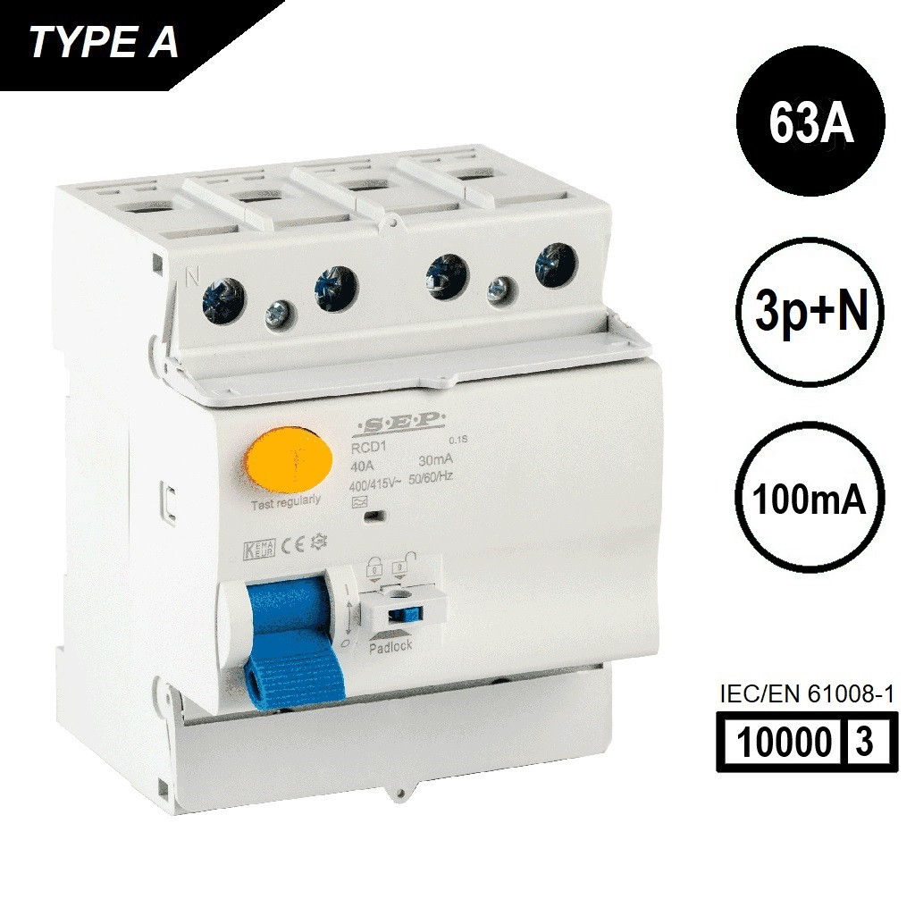 Schotman Elektro B.V. - SEP RCD1-4A-06310 aardlekschakelaar 4p