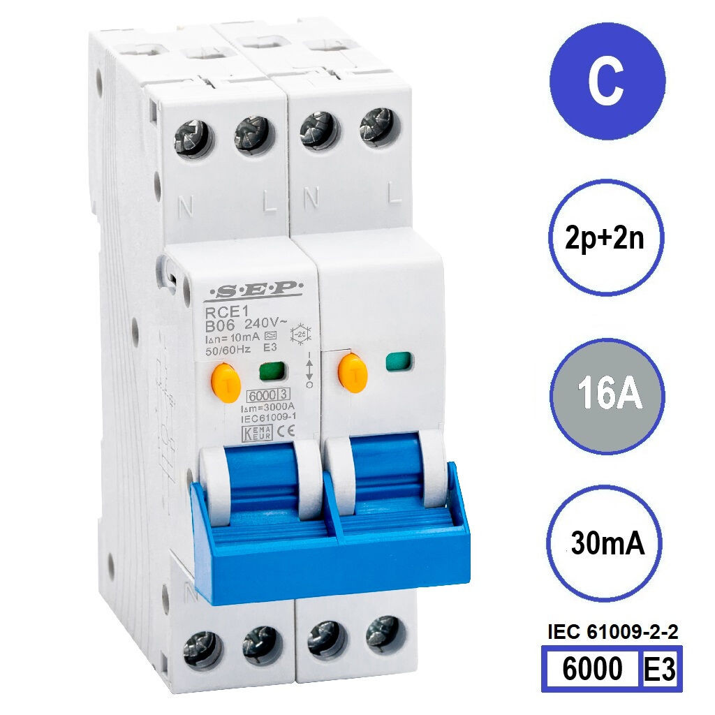 SEP RCE1-2N-C16, aardlekautomaat fornuisgroep