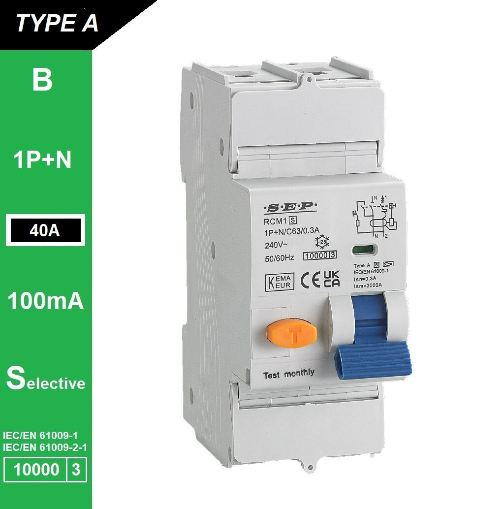 Schotman Elektro B.V. - SEP RCM1 1p+n B-karakteristiek 40A 10kA selectief AS