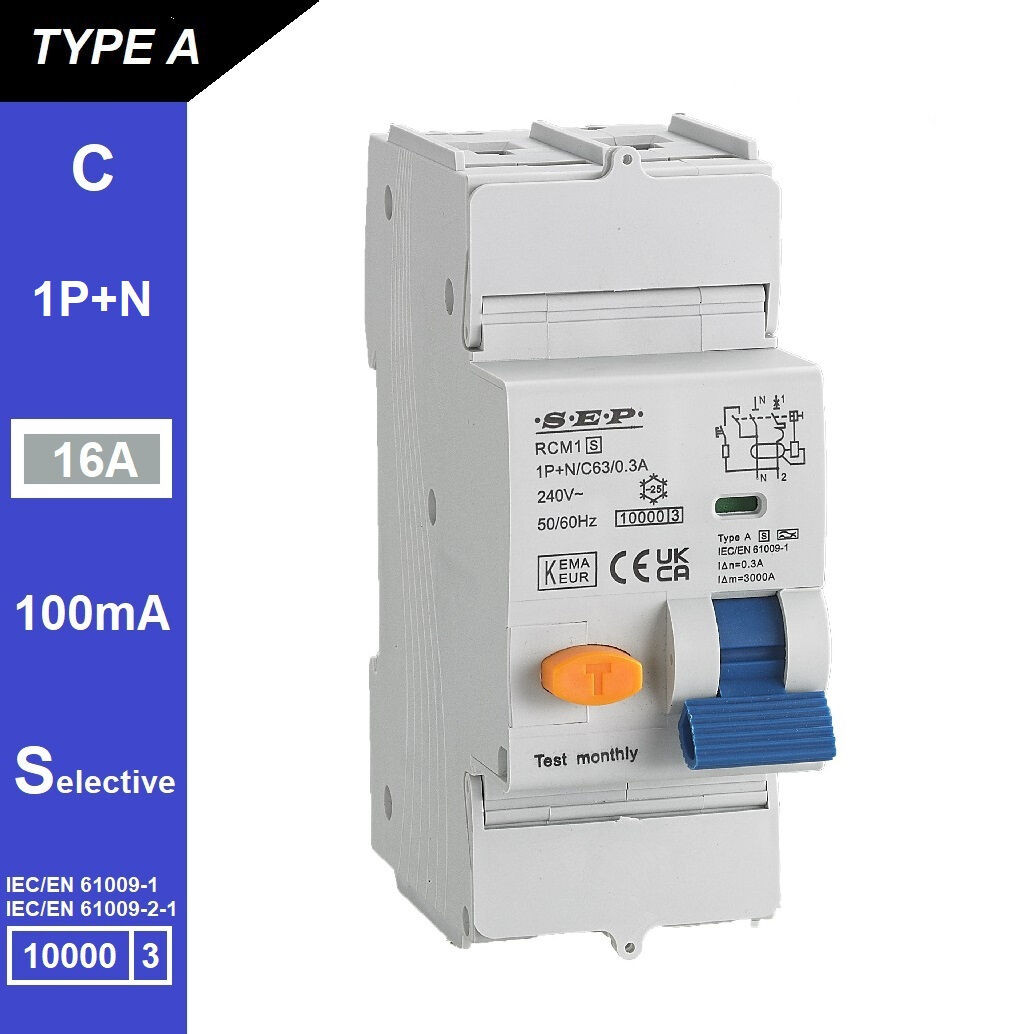 Schotman Elektro B.V. - SEP RCM1 1p+n C-karakteristiek 16A 10kA selectief AS