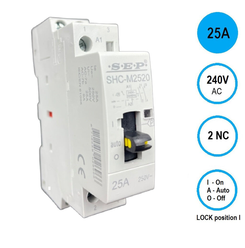 Schotman Elektro B.V. - SEP SHC-M2502 handbediende magneetschakelaar 2 verbreek 230V