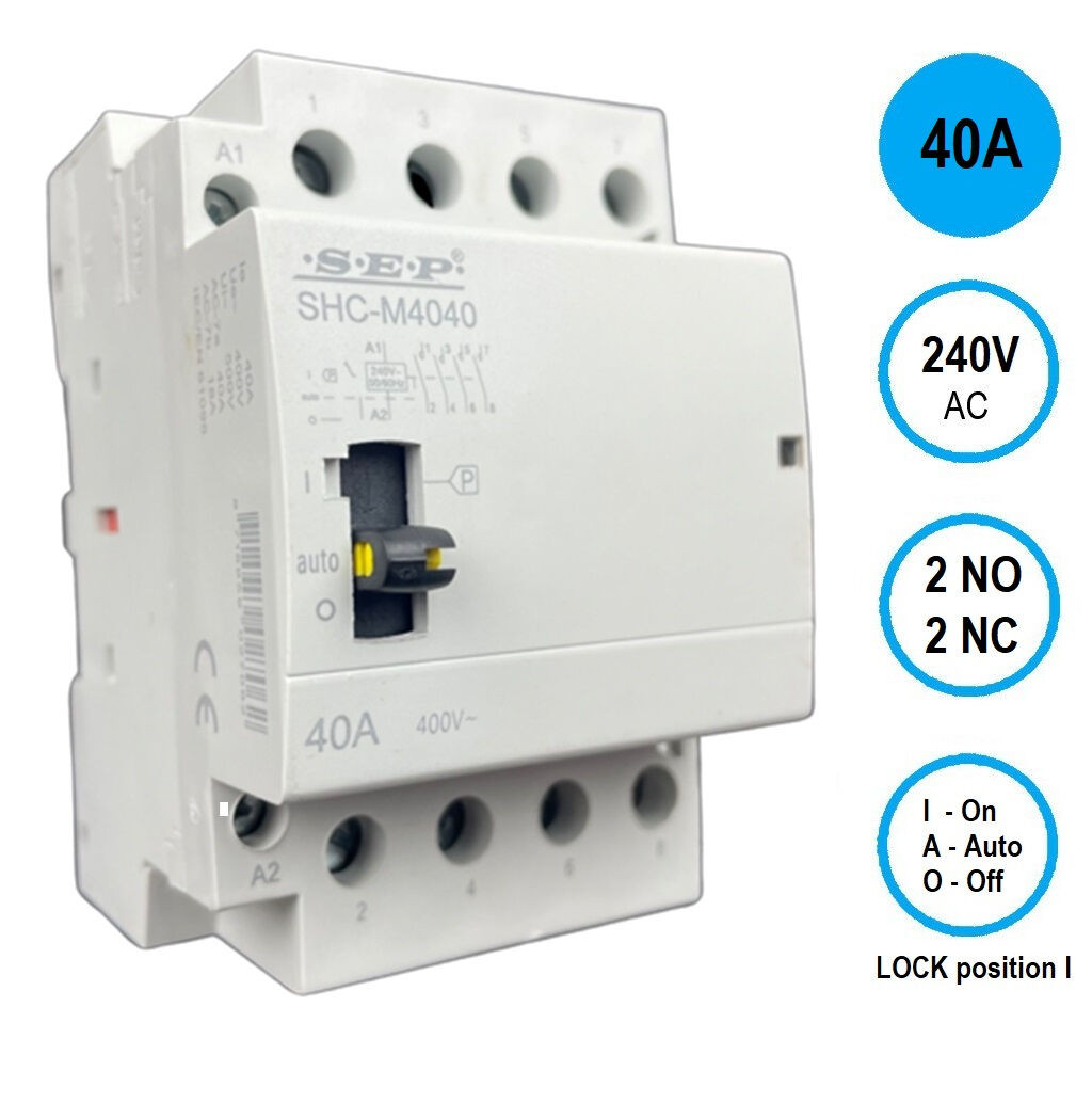 Schotman Elektro B.V. - SEP SHC handbediende magneetschakelaar 40A, 2 maak 2 verbreek