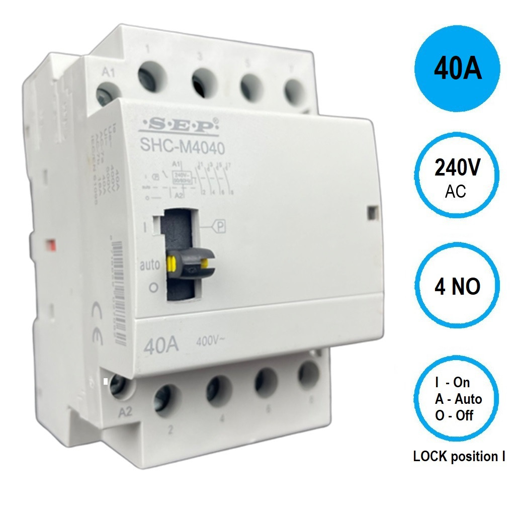 Schotman Elektro B.V. - SEP SHC handbediende magneetschakelaar 40A, 4x maak