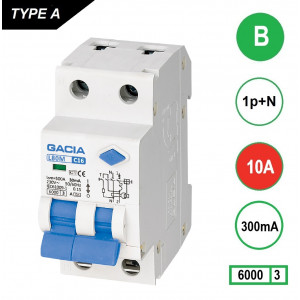 GACIA L80MA aardlekautomaat 1p+n B10 300mA 