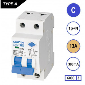 GACIA L80MA aardlekautomaat 1p+n C13 300mA 