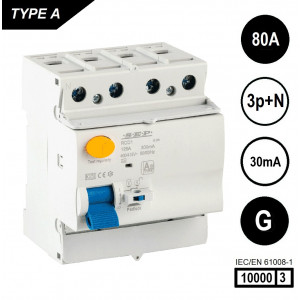 Schotman Elektro B.V. - SEP RCD1-4A-08003G - aardlekschakelaar 4p