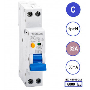 SEP RCE1-C32.03 - aardlekautomaat C32 30mA, 18mm, 1 module