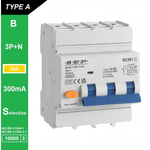 Schotman Elektro B.V. - SEP RCM1 3p+n B-karakteristiek 25A 10kA selectief AS