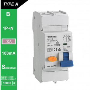 Schotman Elektro B.V. - SEP RCM1 1p+n B-karakteristiek 32A 10kA selectief AS