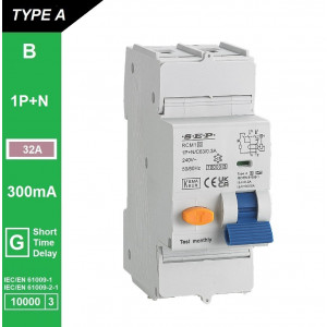Schotman Elektro B.V. - SEP RCM1 1p+n B-karakteristiek 32A 10kA kortstondig vertraagd AG