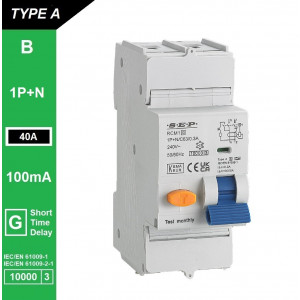 Schotman Elektro B.V. - SEP RCM1 1p+n B-karakteristiek 40A 10kA kortstondig vertraagd AG