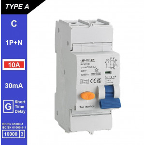 Schotman Elektro B.V. - SEP RCM1 1p+n C-karakteristiek 10A 10kA kortstondig vertraagd AG