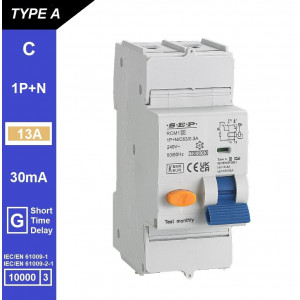 Schotman Elektro B.V. - SEP RCM1 1p+n C-karakteristiek 13A 10kA kortstondig vertraagd AG
