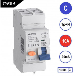 Schotman Elektro B.V. - SEP RCM1 1p+n C 10A 30mA 10kA aardlekautomaat