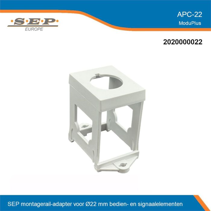 SEP ModuPlus - APC-22 - dinrail adapter Ø22 mm - pilotdevices - overzicht - 2020000022