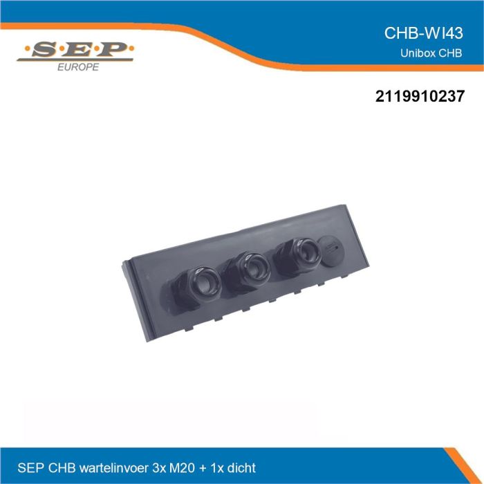 SEP CHB-WI43 - inzetstuk wartel 3xM20 1xblind