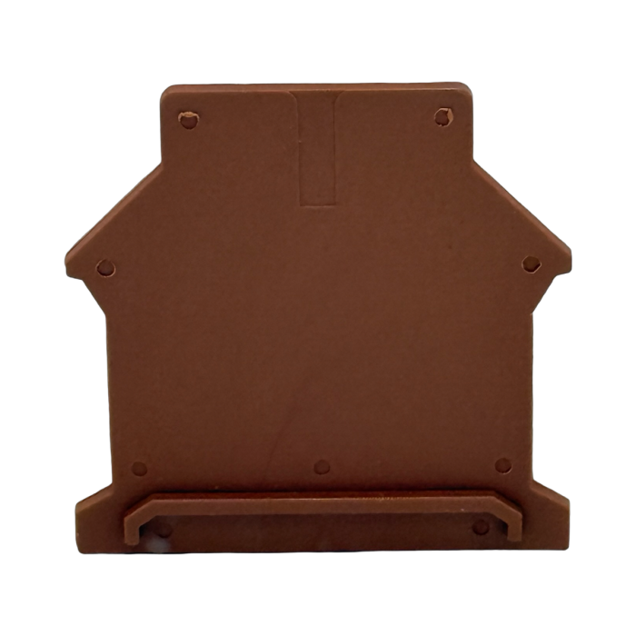 Bruine eindplaat SEP Europe type SRK-16-BR-E geschikt voor SRK-16 rijgklemmen - artikel 2011300390, GTIN 87189590782224 - verkrijgbaar bij Schotman Elektro B.V.