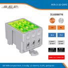 SEP AKN Compact klem, 3 voudig, 1,5-16mm2, CU/AL, geel-groen