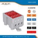 SEP AKN Compact klem, 3 voudig, 1,5-16mm2, CU/AL, rood