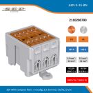 SEP AKN Compact klem, 3 voudig, 2,5-35mm2, CU/AL, bruin