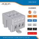 SEP AKN Compact klem, 3 voudig, 2,5-50mm2, CU/AL, grijs