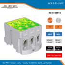 SEP AKN Compact klem, 3 voudig, 16-95mm2, CU/AL, geel-groen