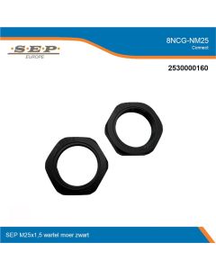 SEP Connect 8NCG-M25 - wartel moer M25 - zwart RAL9005 - overzicht