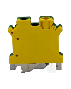 SEP SRK-6-PE geel/groene aardklem, 6mm2 zijaanzicht rijgklem - modulaire DIN-rail, 2011300530, GTIN 8718959078361