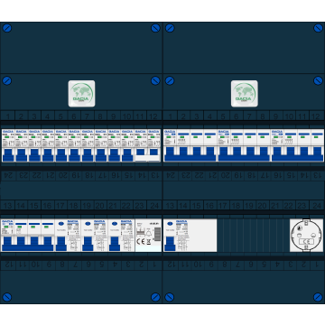 Schotman Elektro B.V. – GACIA GACK –3x ALS 2p, 1x ALS 4p, 10x INS, 3x INS 4p, kookgroep, beltrafo, 1x contactdoos