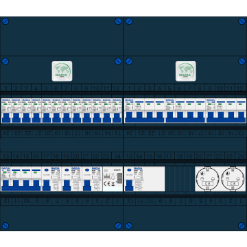 Schotman Elektro B.V. – GACIA GACK –3x ALS 2p, 1x ALS 4p, 12x INS, 3x INS 4p, beltrafo, 2x contactdoos