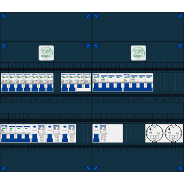Schotman Elektro B.V. – GACIA GACK –3x ALS 2p, 1x ALS 4p, 9x INS, 2x INS 4p, kookgroep, 2x contactdoos