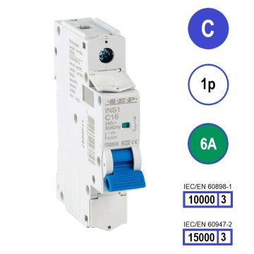 SEP INS1 inst.aut  1p - C - 6A - 10/15kA