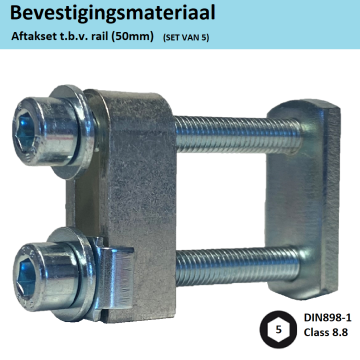 SEP BS5-set aftakklem voor hoofdrail 15x12 15x16 15x24