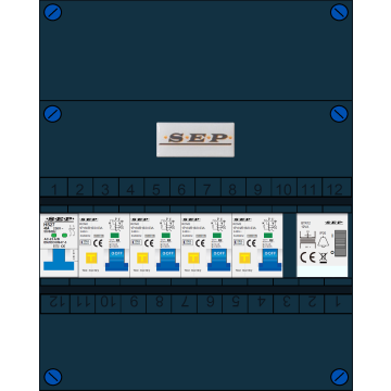 Schotman Elektro - SEP NOVA-M groepenkast 4 aardlekautomaten beltrafo