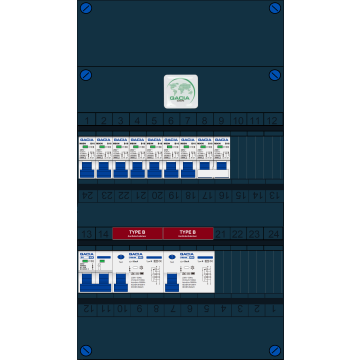Schotman Elektro - GACIA GACK-B groepenkast 7+kookgroep installatieautomaten