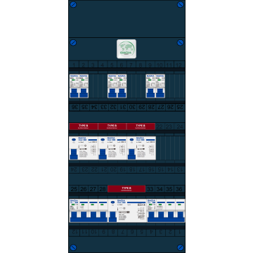 Schotman Elektro - GACIA GACK-B groepenkast 6+1 installatieautomaten