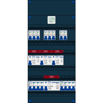 Schotman Elektro - GACIA GACK-B groepenkast 8+1 installatieautomaten