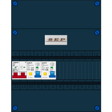 Schotman Elektro B.V. - SEP FS40A, 1xHoofdschakelaar, 2xAardlekautomaat, 1 Fase