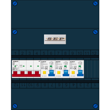 Schotman Elektro B.V. - SEP FS63A, 1xHoofdschakelaar, 3xAardlekautomaat, 3 Fase