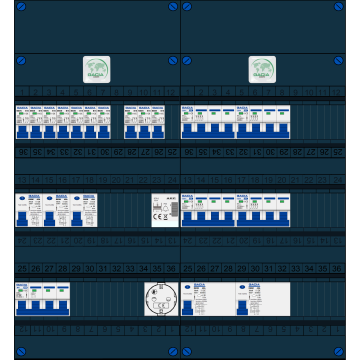 Schotman Elektro B.V. – GACIA GACK –3x ALS 2p, 2x ALS 4p, 10x INS, 4x INS 4p, beltrafo, 1x contactdoos